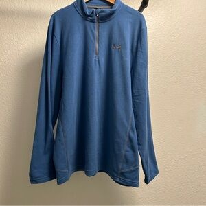 Under Armour quarter zip Fleece pullover men’s size XL blue lightweight